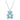 Pendente Swarovski Teddy Orso, Blu, Placcato rodio