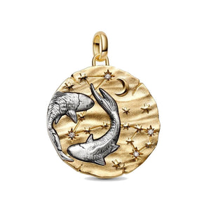 Charm Medallion XL Pesci "Memento Somniare"
Argento Sterling 925, Esclusiva lega metallica rifinita in Oro