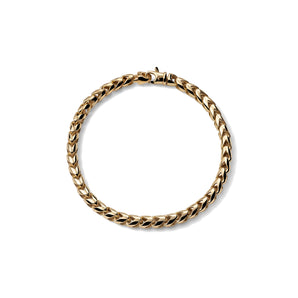 Bracciale Unoaerre catena spiga grande dorata