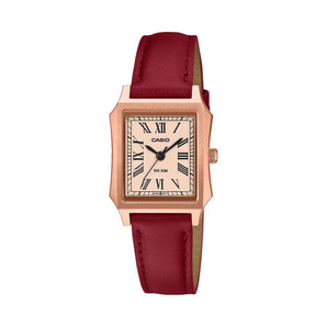 Orologio Casio donna rettangolare cinturino pelle