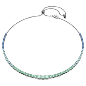 Collana Matrix Sfumatura di tagli Round, Multicolore, Placcato rutenio