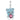 Charm Idyllia Taglio misto, Orsetto, Blu, Placcato rodio