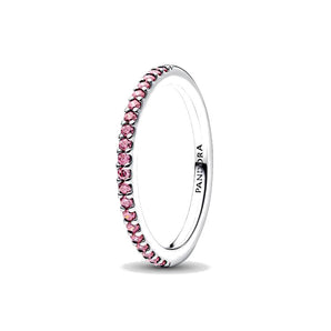 Anello Pavè Fascia Sottile Rosa
Argento Sterling 925 (Misura 54)