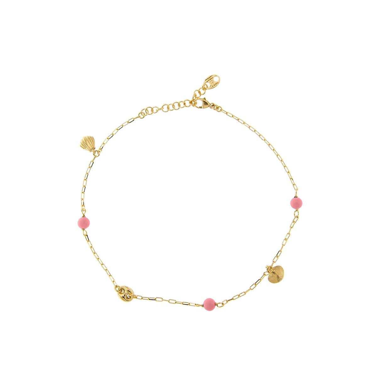 Cavigliera Rue des mille charms conchiglie rosa