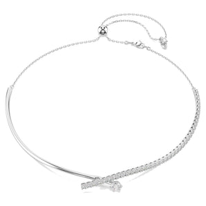 Collana Swarovski Matrix Taglio Round, Bianca, Placcato rodio