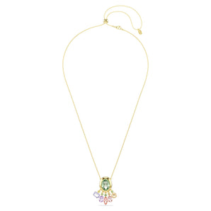 Pendente Gema Taglio misto, Cristalli pendenti, Multicolore, Placcato color oro