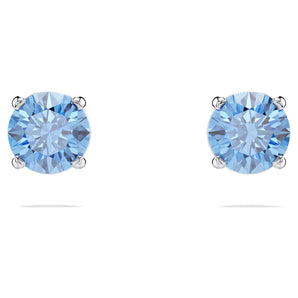 Orecchini Swarovski a lobo Stilla Attract Taglio Round, Bianchi, Placcato rodio