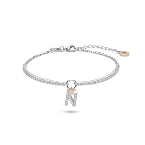 Bracciale Lettera Argento N