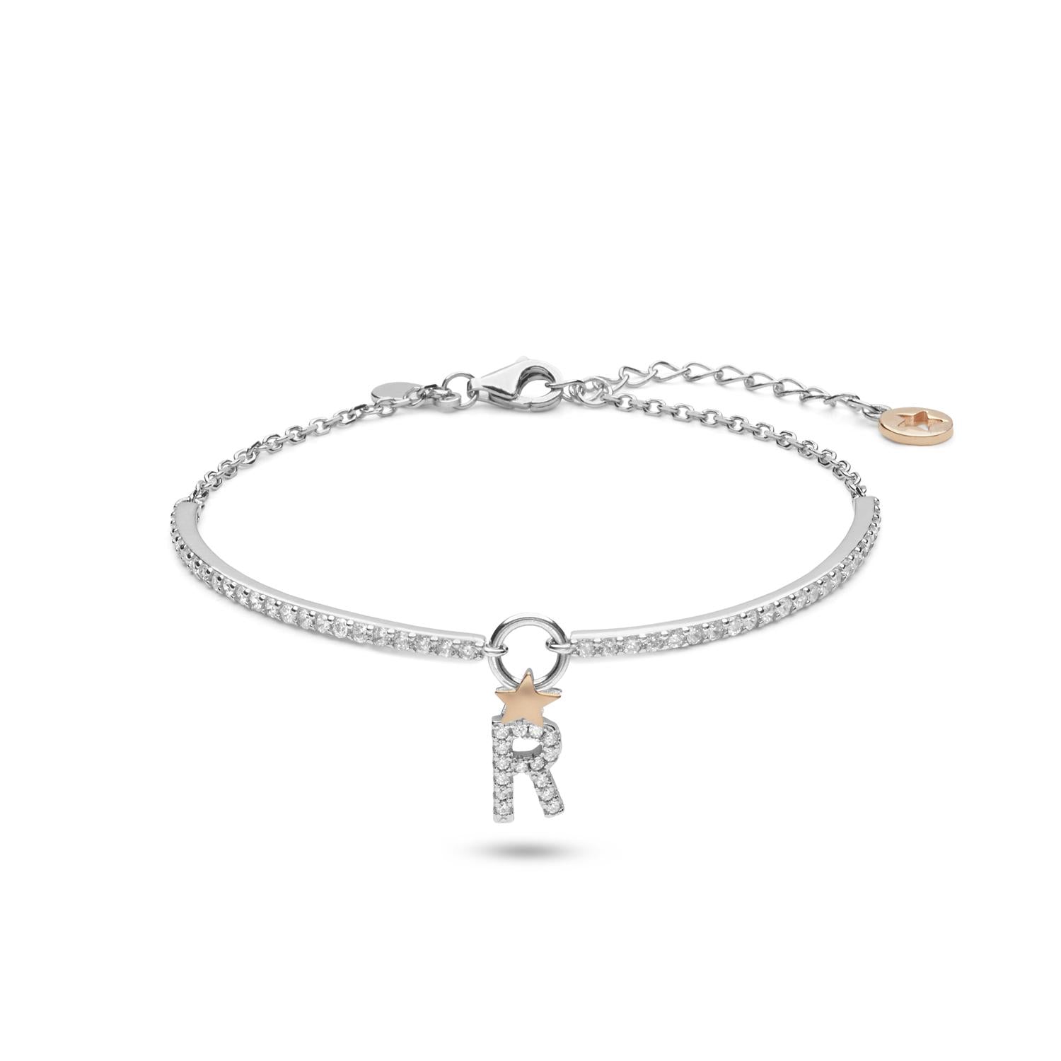 Bracciale Lettera Argento R