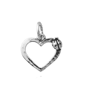 Charm cuore coccinella