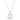 Pendente Una Angelic Taglio Cushion, Bianco, Placcato rodio