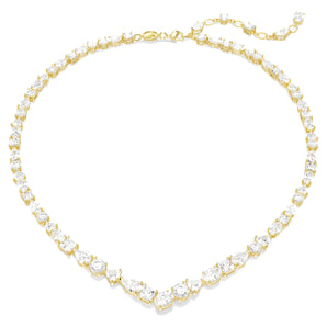 Collana Swarovski Mesmera Taglio misto, Bianca, Placcato color oro