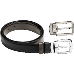 SET REGALO CINTURA REVERSIBILE MONTBLANC CON 2 FIBBIE RETTANGOLARI INTERCAMBIABILI - 116854