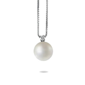Girocollo in oro bianco Donnaoro con perla e diamante