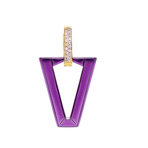 Mono Orecchino Valentina Ferragni studio Uali metallic violet