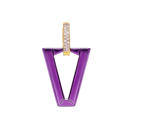 Mono Orecchino Valentina Ferragni studio Uali metallic violet