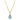 Pendente Chroma Taglio Pear, Blu, Finitura oro 18K