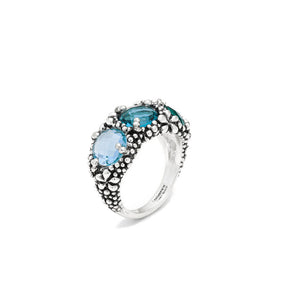 Anello Giovanni Raspini trilogy blue ivy