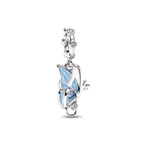Charm Pendente Farfalla e Chiave "Unlock Tomorrow"