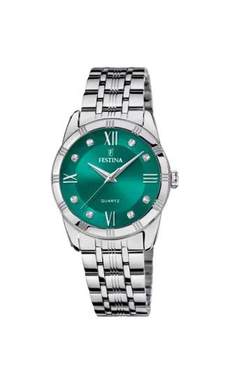 Orologio Festina da donna quadrante verde bracciale acciaio