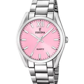 Orologio Festina da donna quadrante rosa bracciale acciaio