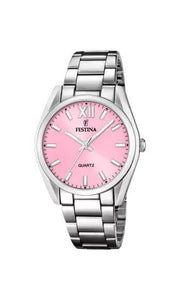 Orologio Festina da donna quadrante rosa bracciale acciaio