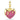 Charm Idyllia Taglio Round, Cuore, Rosa, Placcato color oro
