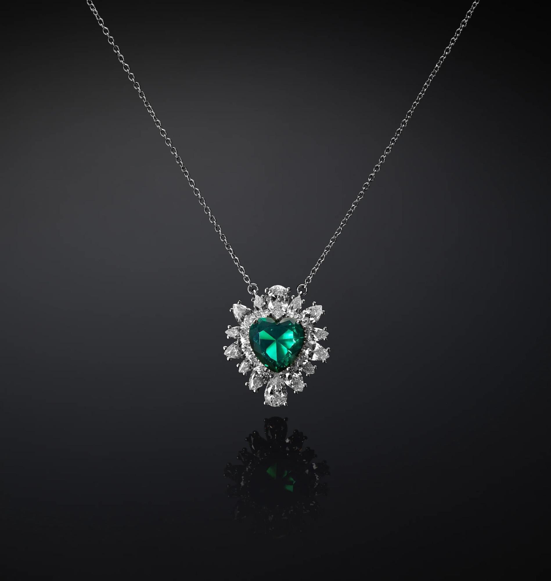 Collana Chiara Ferragni pendente cuore emerald