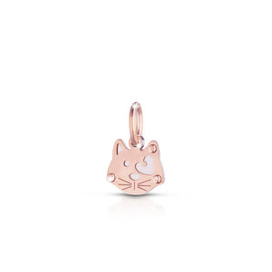 Gatto in oro rosa e argento
