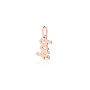 Scritta boy in oro rosa e argento