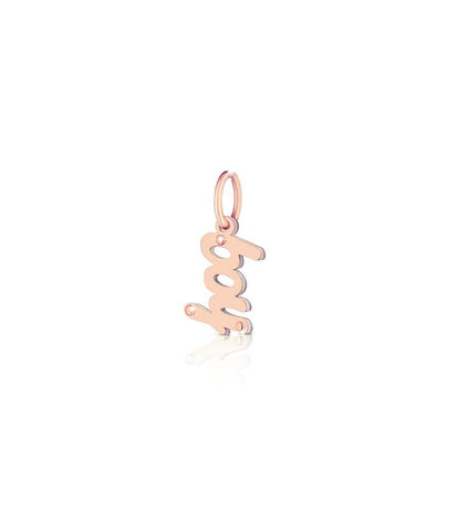 Scritta boy in oro rosa e argento