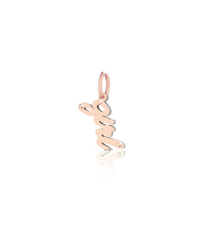 Scritta girl in oro rosa e argento