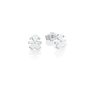 Mono orecchino femminuccia
oro bianco con diamante