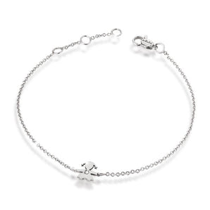 Bracciale femminuccia oro bianco
con diamante