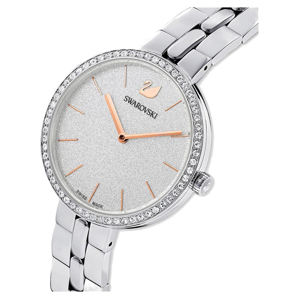 Orologio Cosmopolitan, bracciale di metallo, bianco, acciaio inossidabile