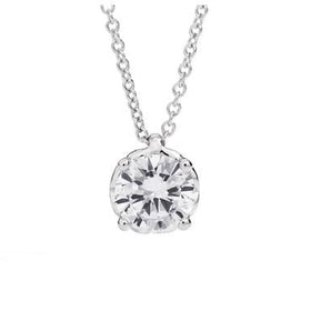 Anniversary , girocollo punto luce in oro bianco 18 Kt e diamante taglio brillante Ct. 0,41