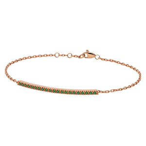 Bracciale in oro rosa e smeraldi linea Backspin di Paddle gioielli