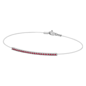 Bracciale Nylon oro bianco e rubini linea Volée di Paddle gioielli