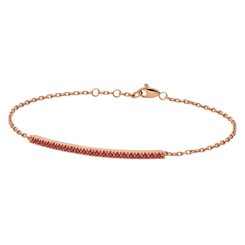 Bracciale in oro rosa e rubini linea Backspin di Paddle gioielli