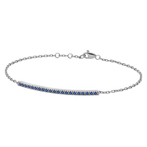 Bracciale oro bianco con zaffiri linea Backspin di Paddle gioielli