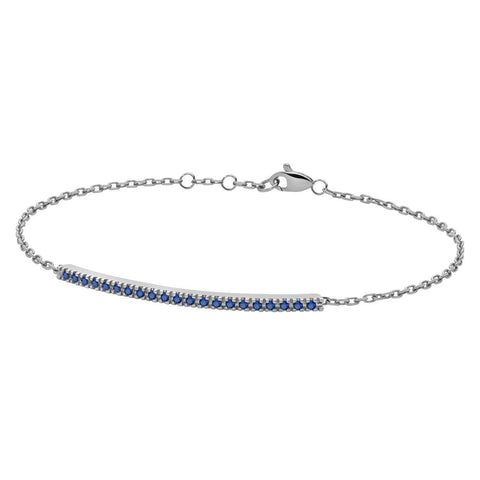 Bracciale oro bianco con zaffiri linea Backspin di Paddle gioielli