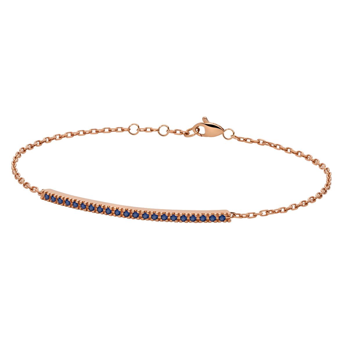 Bracciale in oro rosa e zaffiri linea Backspin di Paddle gioielli