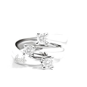 Anello Eternity oro bianco e diamanti Ct. 0,36 Recarlo