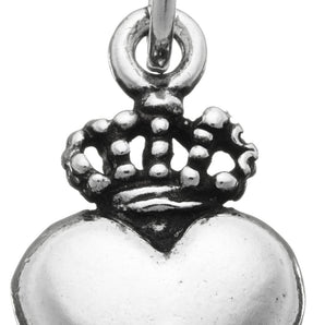 Charm cuore con corona