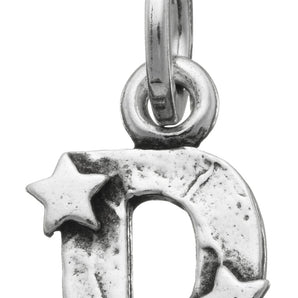 Charm Giovanni Raspini lettera D con stelle