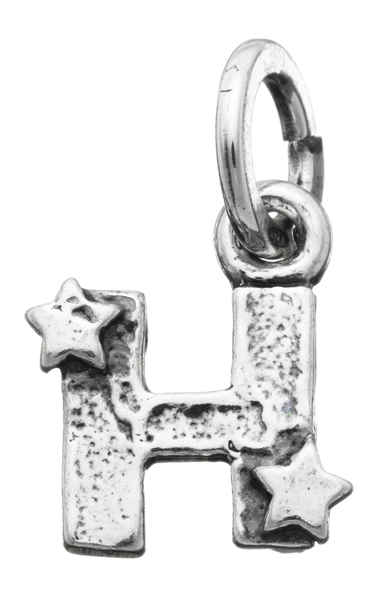 Charm "H" con stelle