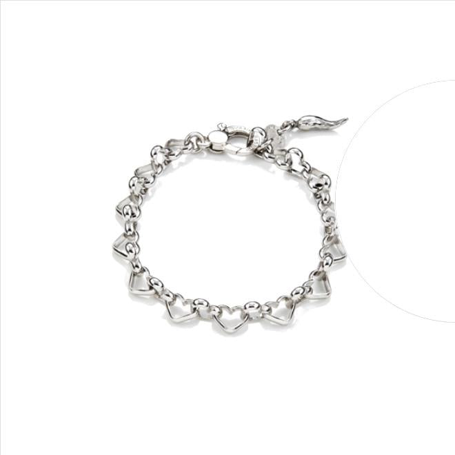 Bracciale Giovanni Raspini catena cuori 21Cm