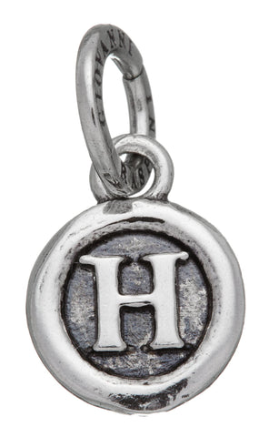 Charm Giovanni Raspini lettera a bottone "H"