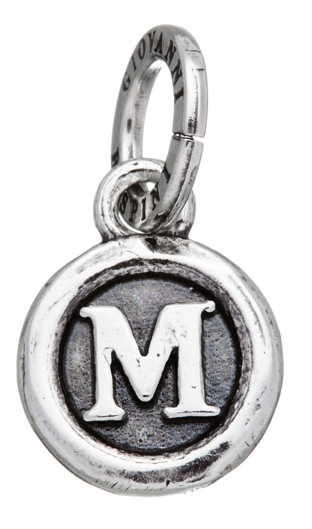 Charm lettera bottone  ''M''