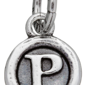 Charm Giovanni Raspini lettera a bottone "P"